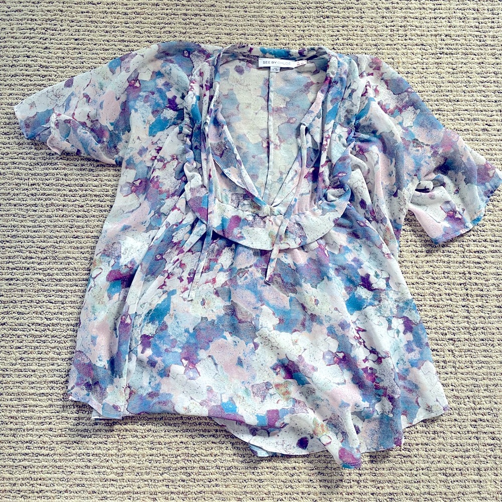 See By Chloe Watercolor Top